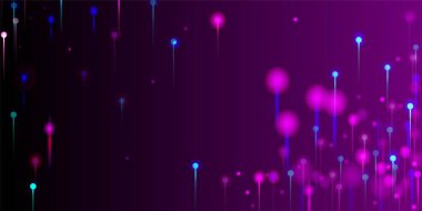 Mavi Mor Pembe Soyut Duvar Kağıdı. Büyük Veri Yapay Zeka Ethernet Teknoloji Arkaplanı. Ağ Bilimsel Sancak. Canlı Işık Parçacıkları İğneledi. Sosyal Bilimler Fiber Optik Işık İğneleri.
