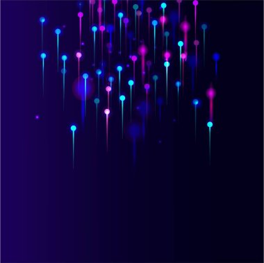 Mavi Pembe Mor Modern Arkaplan. Network Technology Banner. Büyük Veri Yapay Zekası Ethernet Fütürist Duvar Kağıdı. Canlı Işık Düğümleri Parçacıkları. Fiber Optik Sosyal Bilimler Işık İğneleri.