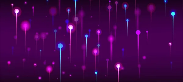 Pink Blue Purple Modern Wallpaper Kecerdasan Buatan Big Data Ethernet - Stok Vektor