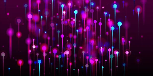 Purple Pink Blue Fondo Abstracto Inteligencia Artificial Big Data Ethernet — Archivo Imágenes Vectoriales