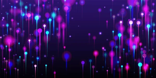 Синий Фиолетовый Розовый Современный Обои Футуристический Фон Ethernet Искусственного Интеллекта — стоковый вектор