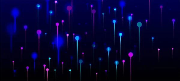 Фиолетово Голубой Абстрактный Фон Искусственный Интеллект Большие Данные Интернет Технологии — стоковый вектор
