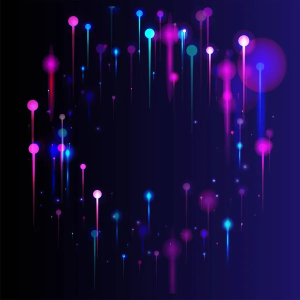 Fondo Pantalla Moderno Rosa Púrpura Azul Inteligencia Artificial Big Data — Vector de stock