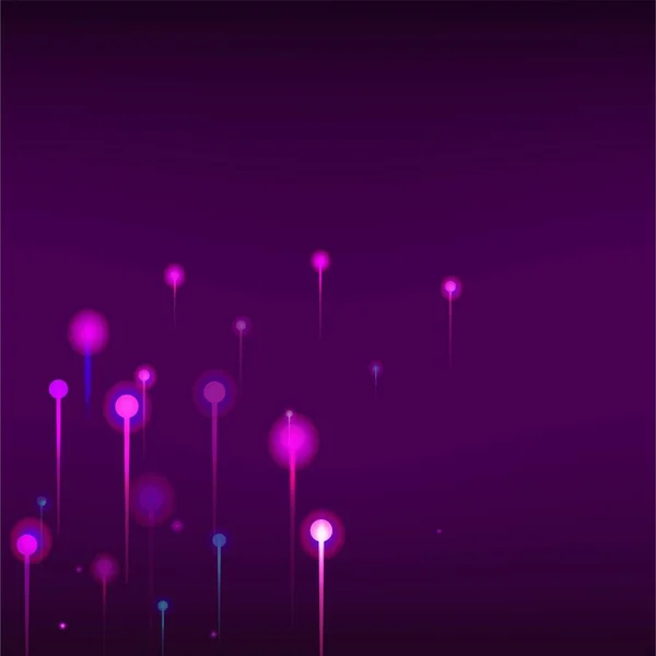 ピンクブルーパープル概要背景 明るい光の粒子 ネットワーク科学バナー ビッグデータ人工知能インターネット技術壁紙 光ファイバー 社会科学ライトピン — ストックベクタ