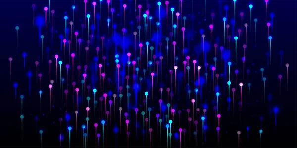 Mavi Mor Pembe Soyut Duvar Kağıdı Neon Işık Düğümleri Elementleri — Stok Vektör
