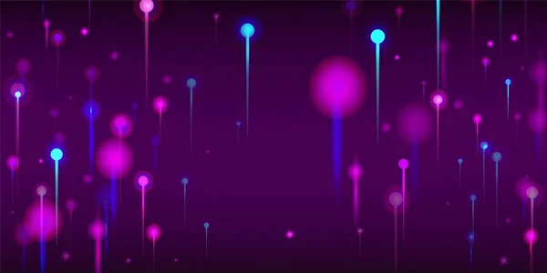 Μπλε Μωβ Ροζ Αφηρημένη Ταπετσαρία Νέον Φως Ακτίνες Σωματίδια Επιστημονικό — Διανυσματικό Αρχείο