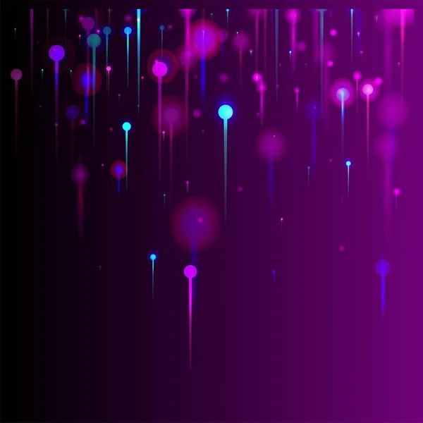 Blue Purple Pink Modern Wallpaper Neon Light Nodes Particles Artificial — Stock Vector