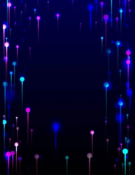 Purple Pink Blue Abstract Wallpaper Heldere Lichtgevende Elementen Netwerktechnologie Banner — Stockvector