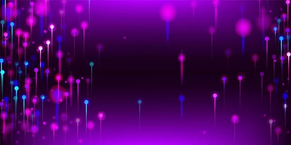 Pink Blue Purple Modern Wallpaper Network Technology Banner Artificial Intelligence — Stock Vector