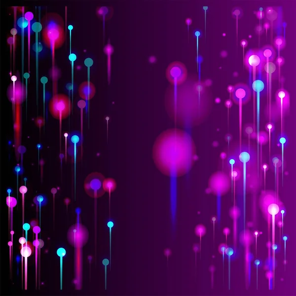 Purple Pink Blue Abstract Wallpaper Netwerktechnologie Banner Big Data Kunstmatige — Stockvector