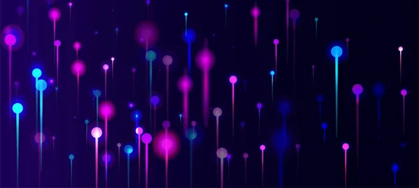 Fondo Pantalla Abstracto Azul Púrpura Rosa Inteligencia Artificial Big Data — Vector de stock