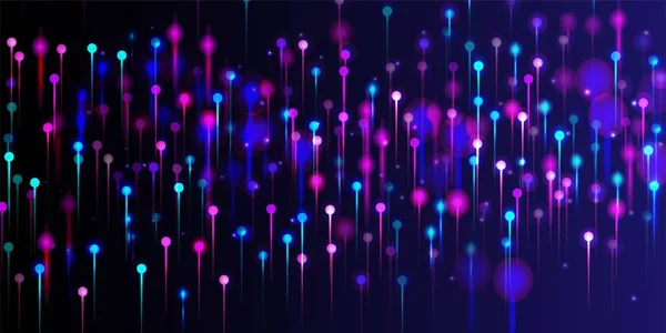 Синий Фиолетовый Розовый Современный Обои Искусственный Интеллект Big Data Неоновые — стоковый вектор