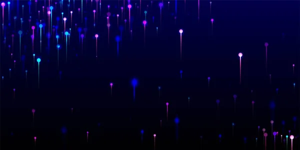 Purple Blue Pink Abstract Wallpaper Levendige Lichtpinnen Elementen Netwerktechnologie Banner — Stockvector