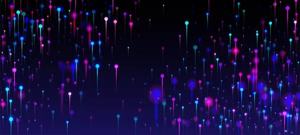 Синій Фіолетовий Рожевий Абстрактний Фон Великі Дані Штучний Інтелект Інтернет — стоковий вектор