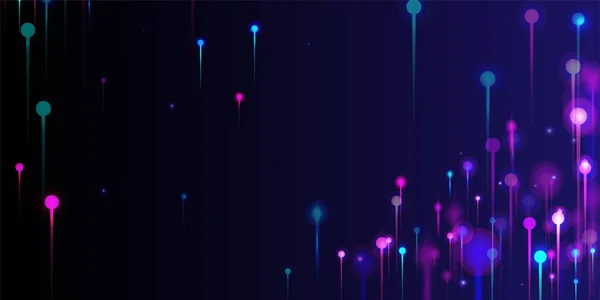 Pink Blue Purple Modern Wallpaper Big Data Artificial Intelligence Ethernet — стоковий вектор