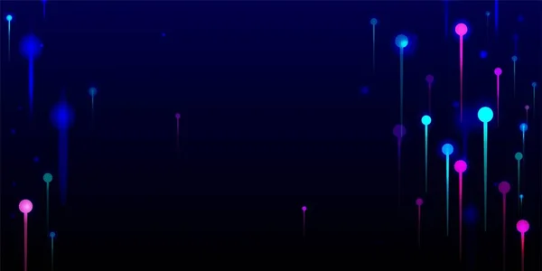 Сині Рожеві Фіолетові Абстрактні Шпалери Мережевий Науковий Прапор Неонові Лампочки — стоковий вектор