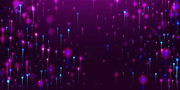 Μπλε Μωβ Ροζ Μοντέρνα Ταπετσαρία Νέον Φως Κόμβοι Σωματίδια Μπανερ — Διανυσματικό Αρχείο