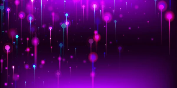 Синий Фиолетовый Розовый Современный Обои Частицы Яркого Света Сетевой Технологический — стоковый вектор