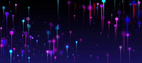 Fondo Pantalla Moderno Azul Rosa Púrpura Nodos Luz Brillante Partículas — Vector de stock