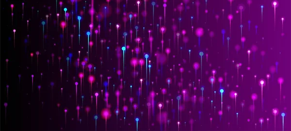Blau Lila Rosa Moderner Hintergrund Leuchtteilchen Aus Neonlicht Künstliche Intelligenz — Stockvektor