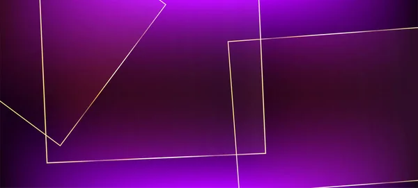有金线的紫色商业票据 金银地旗 紫色的Geo婚纱罩 豪华的金水晶卡 皇家富贵贵宾低波兰海报 新年圣诞广场设计 — 图库矢量图片