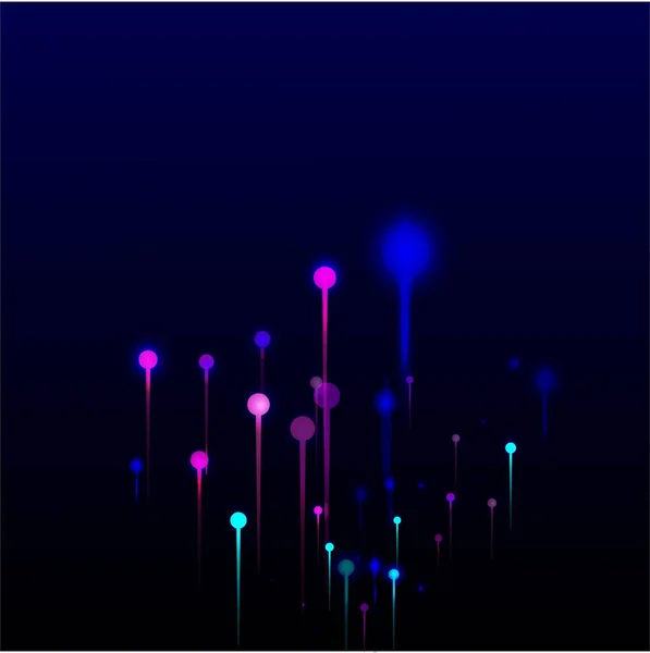 Purple Blue Pink Abstract Wallpaper Network Technology Banner Big Data — Stock Vector