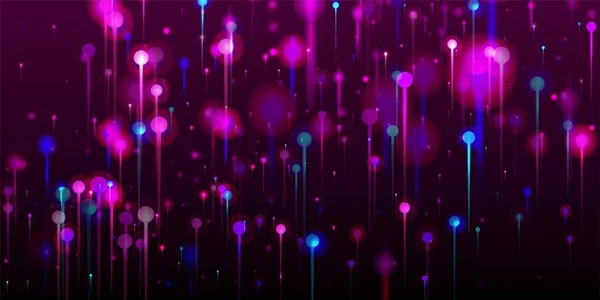 Фіолетовий Рожевий Синій Сучасні Шпалери Банер Мережевих Технологій Неонове Світло — стоковий вектор