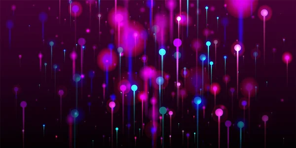 Рожеві Фіолетово Сині Абстрактні Шпалери Мережевий Науковий Прапор Штучний Інтелект — стоковий вектор