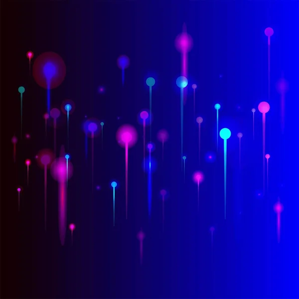 粉色蓝色紫色现代墙纸 大数据人工智能以太网技术背景 明亮的光路元素 网络科学横幅 社会科学纤维光针 — 图库矢量图片