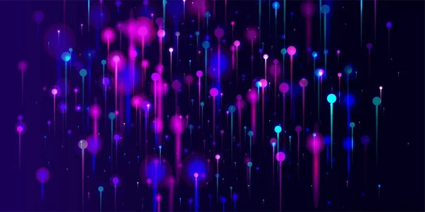 Fondo Pantalla Azul Rosa Púrpura Abstracto Inteligencia Artificial Big Data — Archivo Imágenes Vectoriales