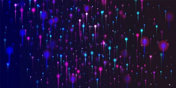 Синий Розовый Фиолетовый Абстрактные Обои Искусственный Интеллект Большие Данные Ethernet — стоковый вектор