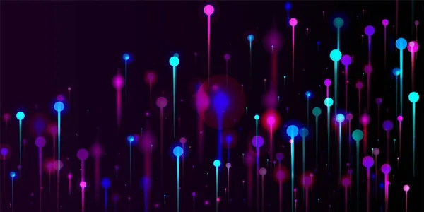 Roxo Rosa Azul Moderno Fundo Big Data Inteligência Artificial Internet — Vetor de Stock