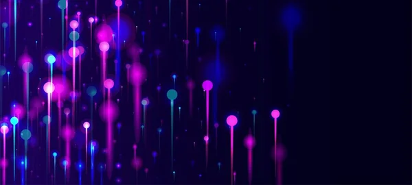 Fondo Pantalla Azul Púrpura Rosa Abstracto Inteligencia Artificial Big Data — Vector de stock