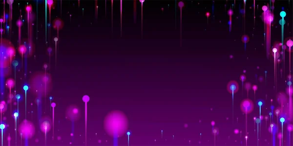 Purple Pink Blue Abstract Wallpaper Neon Light Glow Elements Artificial — Stock Vector