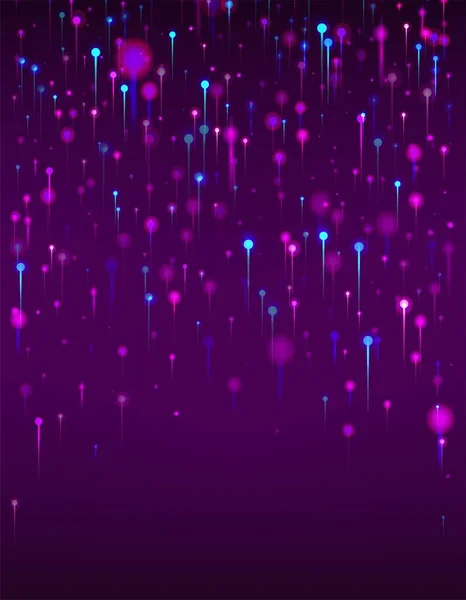 紫色粉色蓝色摘要墙纸 Neon Light Rays Elements 网络科学横幅 人工智能大数据以太网技术背景 社会科学纤维光针 — 图库矢量图片