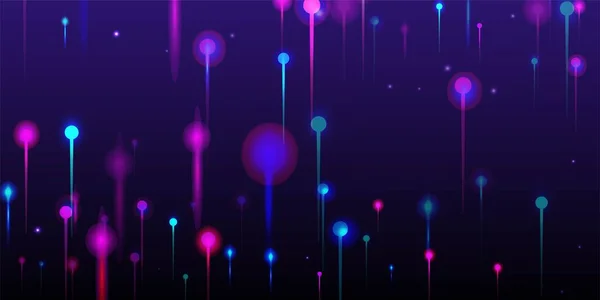 Purple Blue Pink Abstracte Achtergrond Netwerktechnologie Banner Big Data Kunstmatige — Stockvector