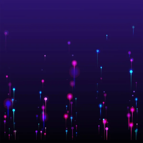 ピンクパープルブルーの壁紙 ネットワーク技術バナー 人工知能ビッグデータインターネット未来論的背景 ネオンライトノード粒子 光ファイバー 社会科学ライトピン — ストックベクタ