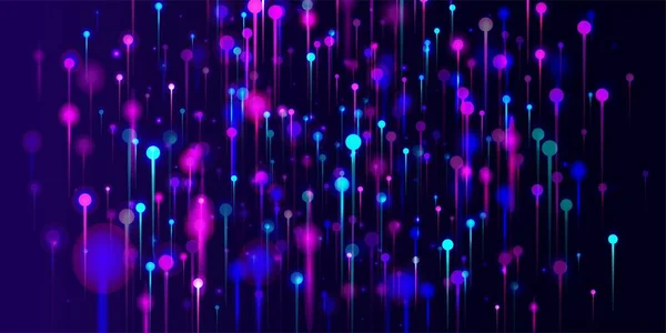 Papel Parede Moderno Roxo Azul Rosa Elementos Pinos Luz Vívidos — Vetor de Stock