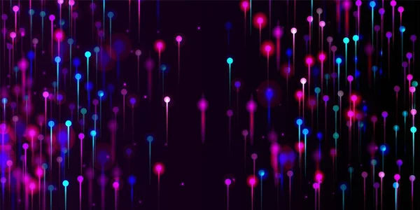 Rosa Blau Lila Abstrakter Hintergrund Leuchtteilchen Aus Neonlicht Big Data — Stockvektor