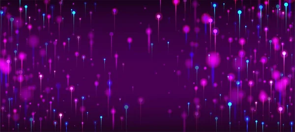 Fond Écran Moderne Rose Violet Bleu Éléments Lumineux Néon Intelligence — Image vectorielle