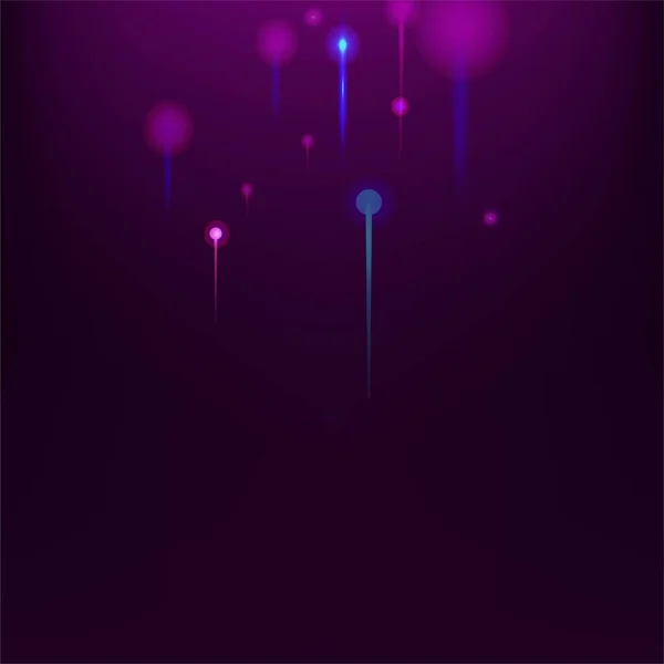 Purple Pink Blue Abstract Background Bright Light Rays Particles Network — Stock Vector