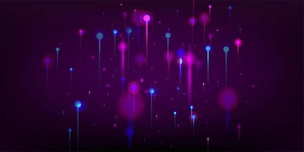 Purple Pink Blue Abstract Background Big Data Intelligence Artificielle Internet — Image vectorielle