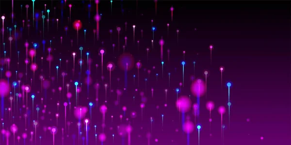 Μπλε Ροζ Μωβ Μοντέρνα Ταπετσαρία Επιστημονικό Πανό Δικτύου Φωτεινό Φως — Διανυσματικό Αρχείο