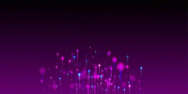 Blue Pink Purple Abstract Background Éléments Lumineux Vifs Big Data — Image vectorielle