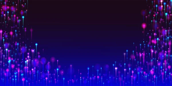 Fondo Moderno Rosa Púrpura Azul Banner Tecnología Red Big Data — Archivo Imágenes Vectoriales