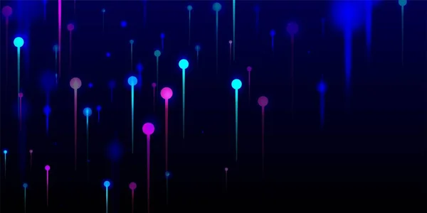 Purple Pink Blue Abstract Background Particules Lumineuses Lumineuses Intelligence Artificielle — Image vectorielle