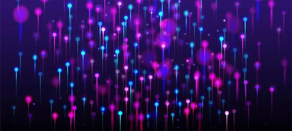Синий Розовый Фиолетовый Современный Фон Большие Данные Искусственный Интеллект Ethernet — стоковый вектор
