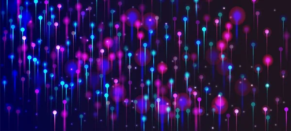 Papel Parede Azul Roxo Rosa Moderno Big Data Inteligência Artificial — Vetor de Stock