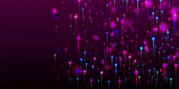 Purple Pink Blue Abstract Background Bright Light Pins Particles Artificial — Stock Vector