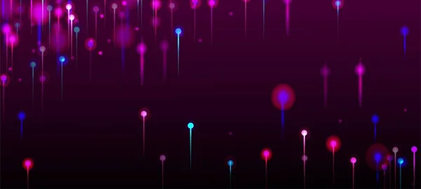 Purple Pink Blue Fondo Abstracto Red Banner Científico Elementos Nodos — Vector de stock